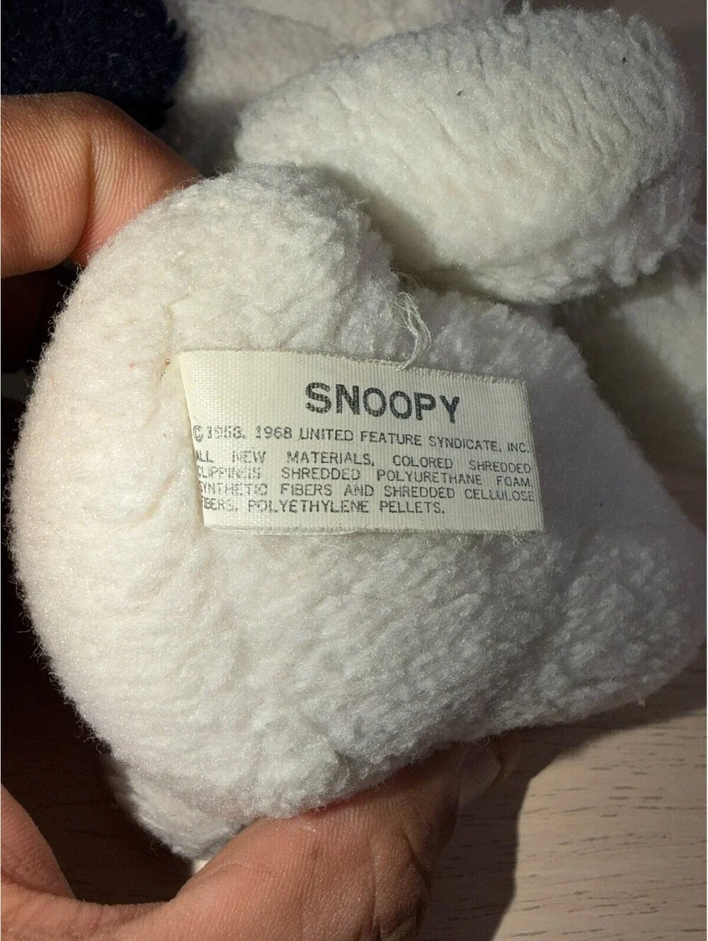 Vintage Snoopy Plush Dog 1958/1968 Peanuts Small 7